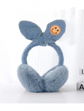 Cute Wooly Ear with Smiley Face Plush Earmuff